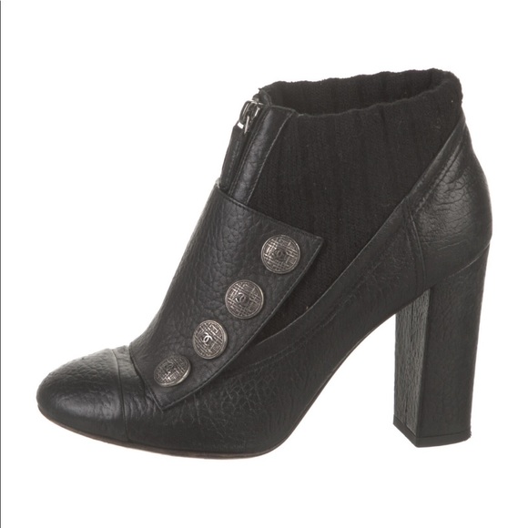 PARIS-edenburgh Chelsea interlocking CC logo boots - Picture 2 of 5